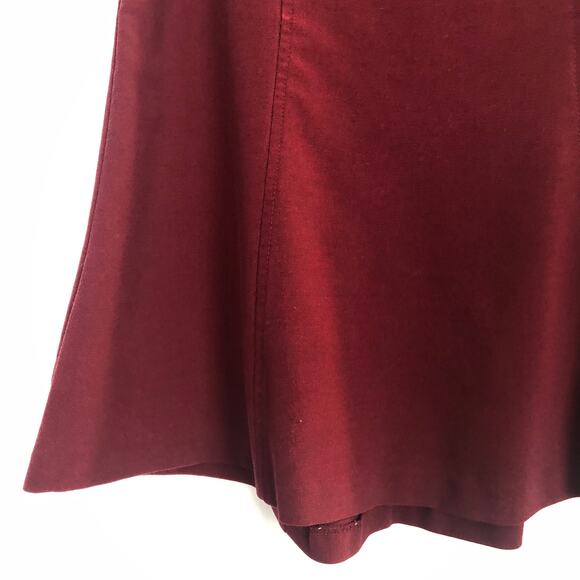 Wrapper High Waisted Red A Line Skirt - Picture 4 of 10